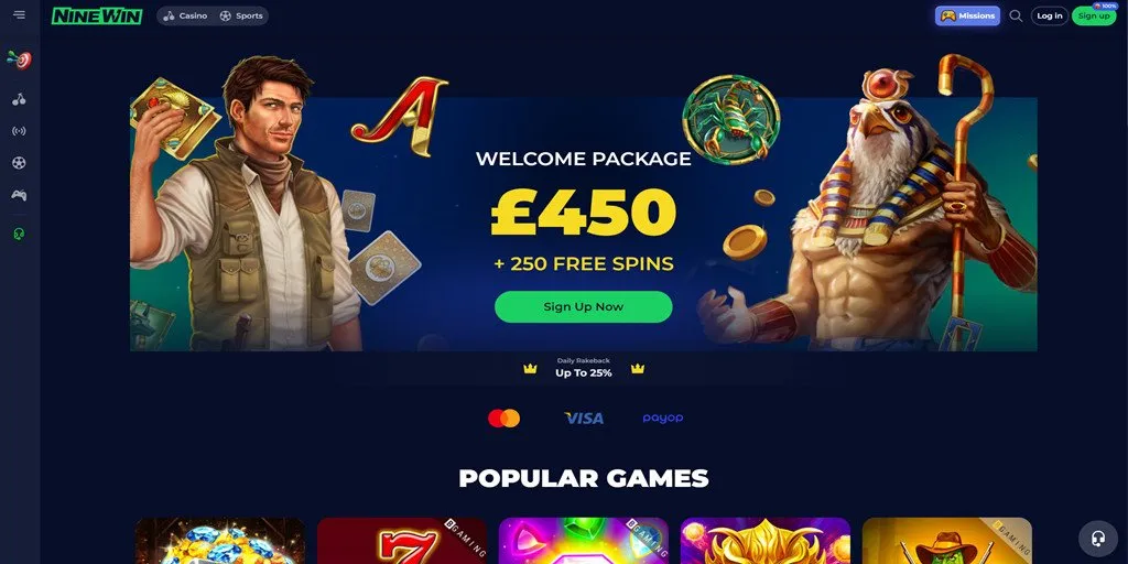 nine win casino homepage